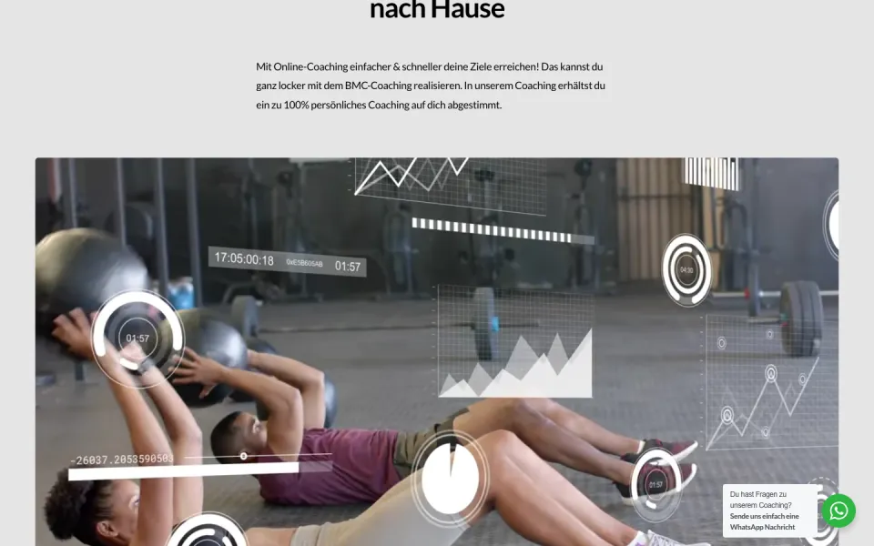 Website body-mind-coach.de, Desktop-Ansicht