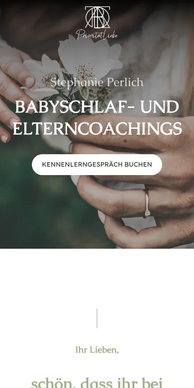 Website prioritätliebe.de, Smartphone-Ansicht
